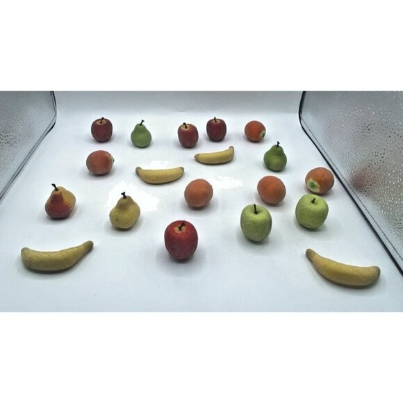 VTG Faux Sugar Fruit Lot 19 Home Decor Set Crafts DIY Cottage Tropical - Picture 5 of 13